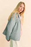 Davi & Dani Quilted Zip Up Dropped Shoulder Jacket - Trendsi
