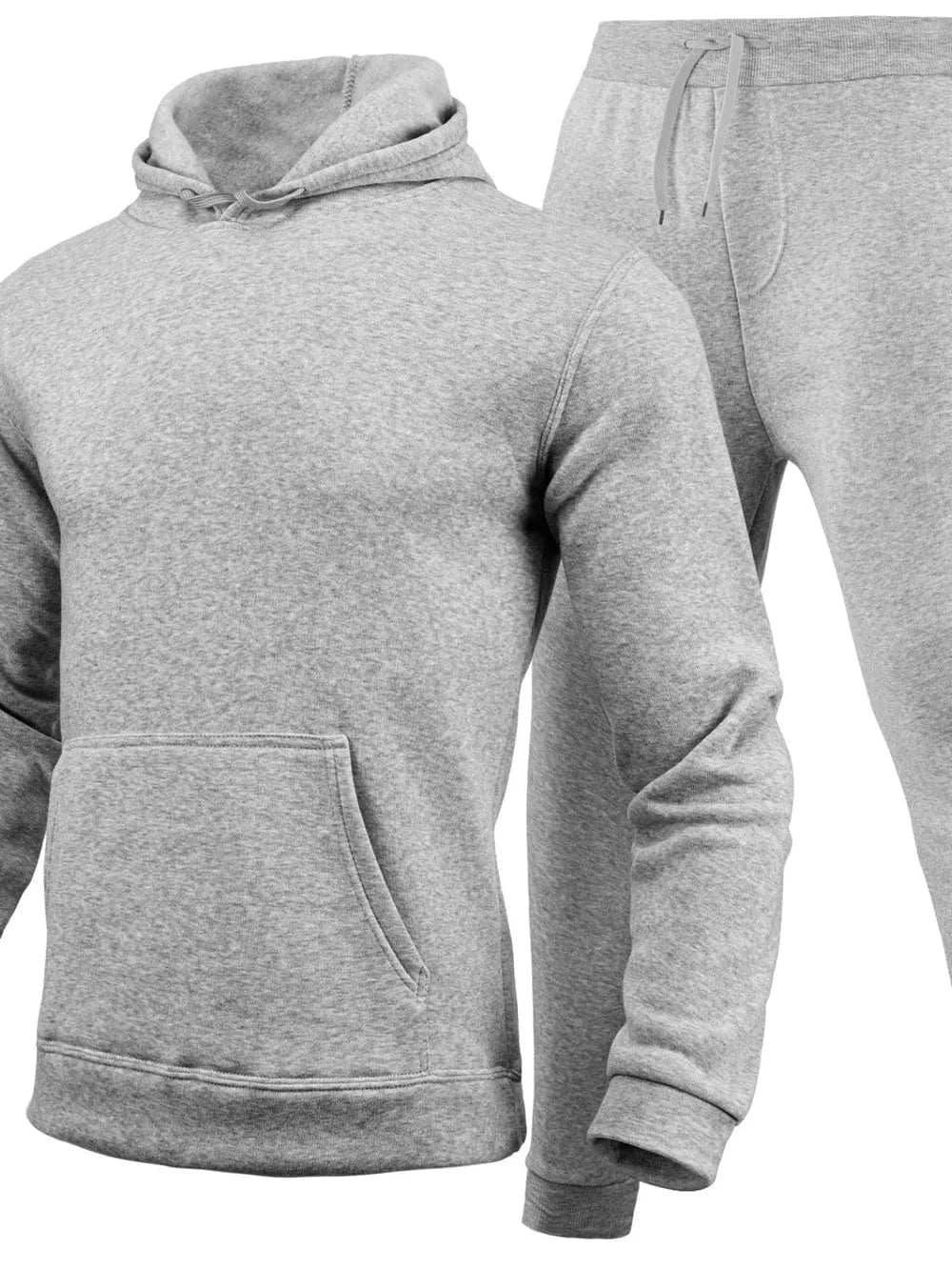 Men's Full Size Long Sleeve Hoodie and Pants Set Plus Size - Trendsi - Flyclothing LLC