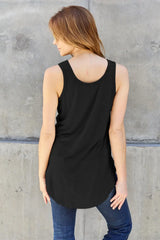 Basic Bae Full Size Round Neck Curved Hem Tank - ShopBasicbae - Flyclothing LLC
