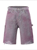 Men's Rhinestone Shorts with Pockets - Trendsi - Flyclothing LLC