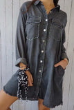 Full Size Pocketed Button Up Long Sleeve Denim Jacket - Trendsi - Flyclothing LLC