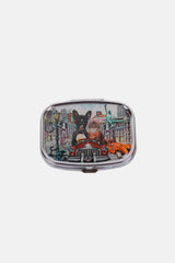 Nicole Lee USA Print Metallic Rectangular Pill Case - Trendsi - Flyclothing LLC