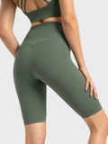 Millennia High Rise Wide Waistband Active Shorts - Trendsi - Flyclothing LLC