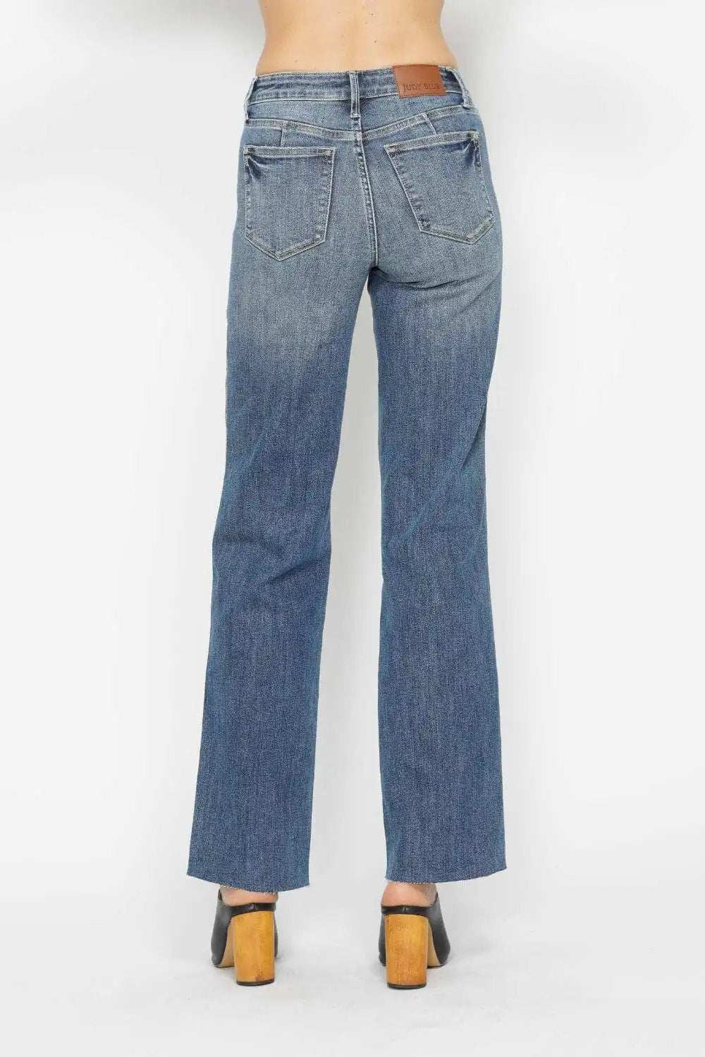 Judy Blue Full Size Tummy Control Straight Jeans - Trendsi - Flyclothing LLC