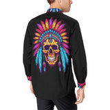 Baha Ranch Indian Skull Unisex Western Button Up Shirt