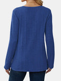 V-Neck Long Sleeve T-Shirt - Trendsi - Flyclothing LLC