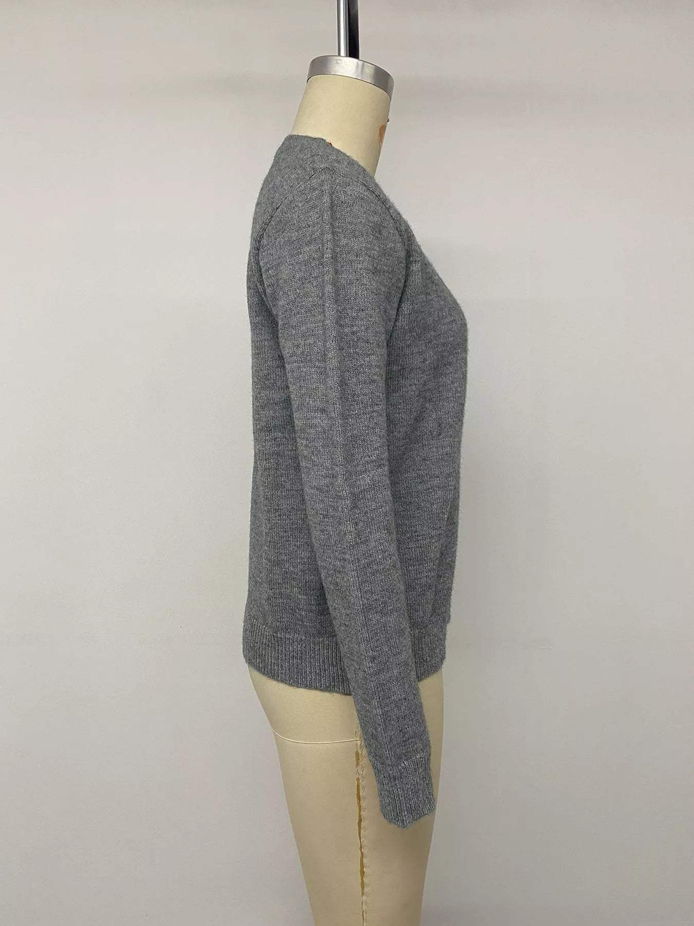 Contrast Button Long Sleeve Cardigan - Trendsi - Flyclothing LLC