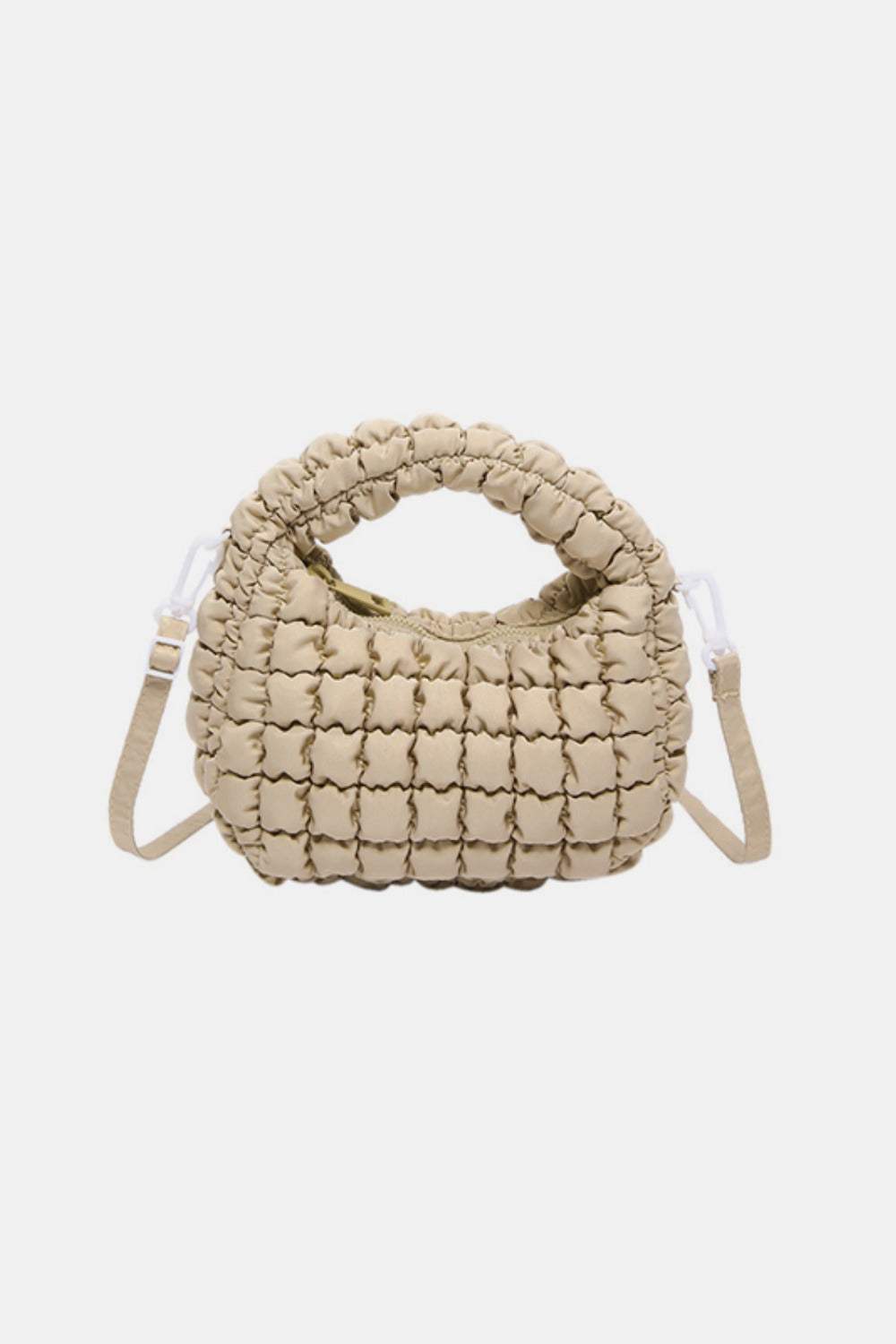 Quilted Puffy Removable Strap Crossbody Bag - Trendsi - Flyclothing LLC