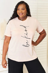 Simply Love BE KIND Graphic Round Neck T-Shirt - Trendsi - Flyclothing LLC