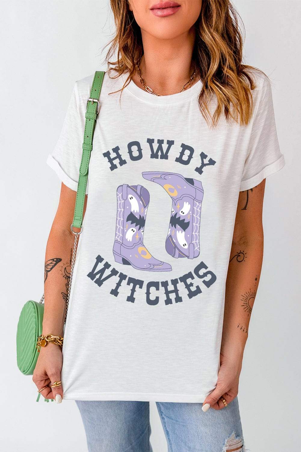 Graphic Round Neck Short Sleeve T-Shirt - Trendsi - Flyclothing LLC