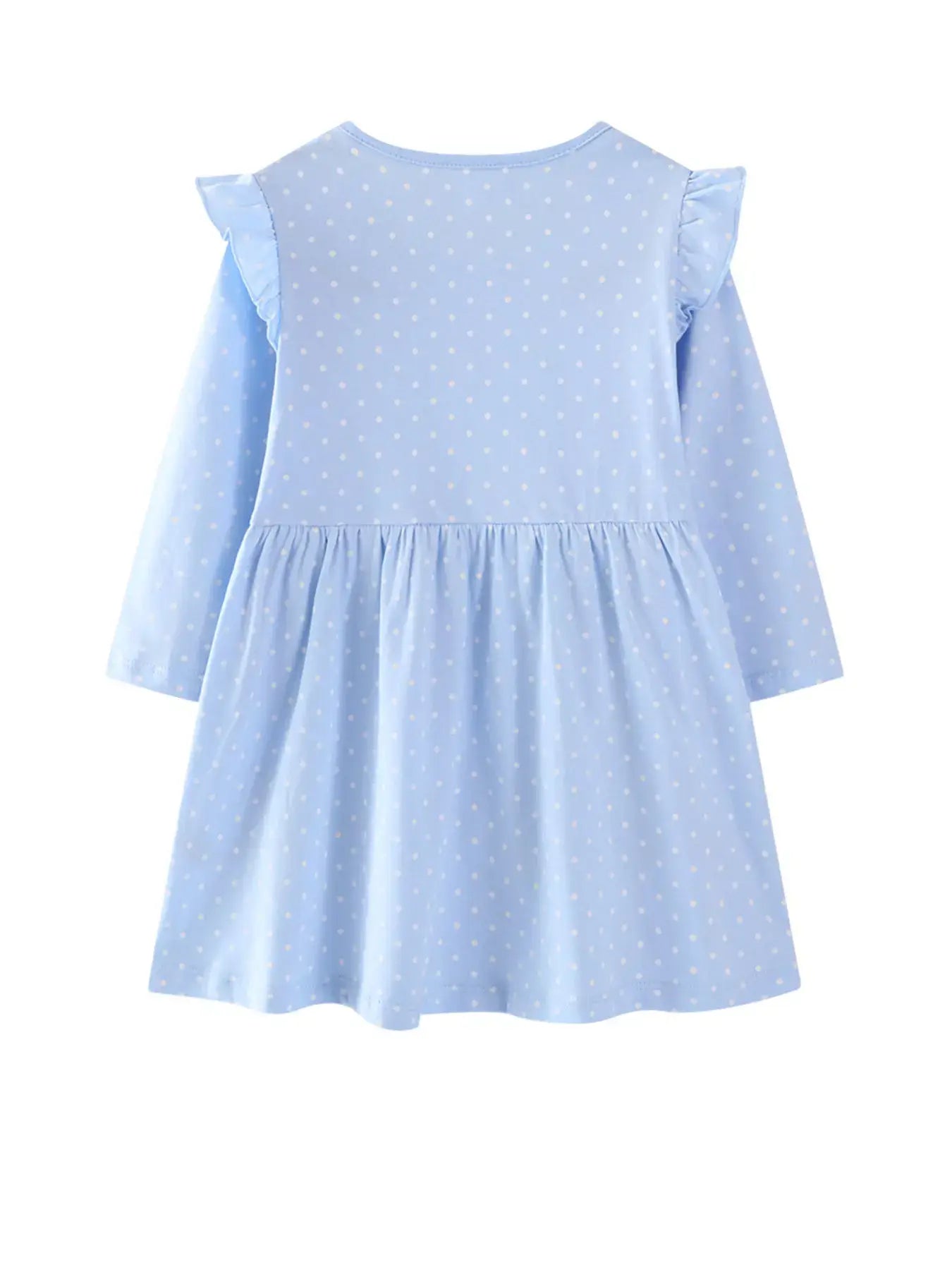 Children's Fairy Embroidered Long Sleeve Polka Dot Dress - Trendsi - Flyclothing LLC