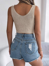 Twisted V-Neck Knit Vest - Trendsi - Flyclothing LLC