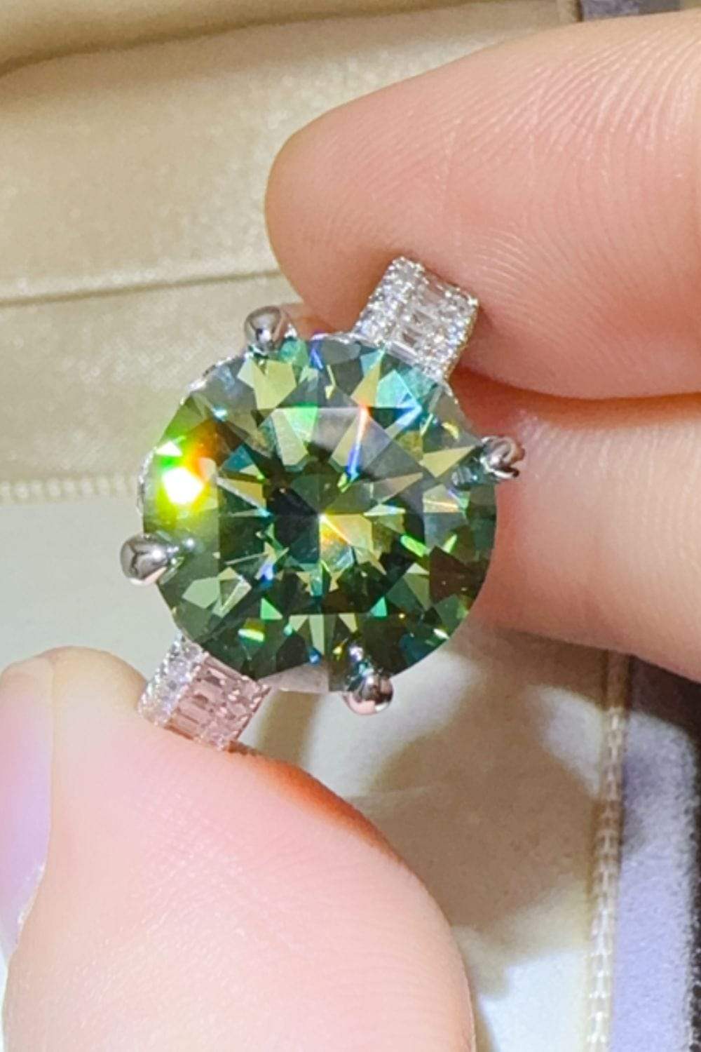 5 Carat Moissanite 925 Sterling Silver Ring - Trendsi - Flyclothing LLC