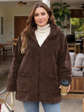 Plus Size Zip Up Long Sleeve Hooded Outerwear - Trendsi - Flyclothing LLC
