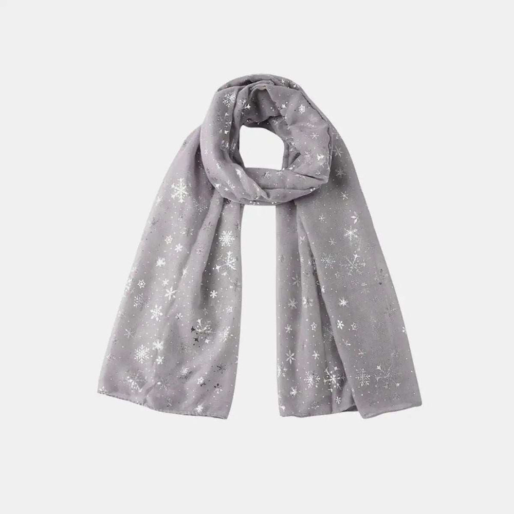 Thermal Snowflakes Polyester Scarf - Trendsi - Flyclothing LLC