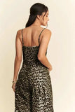 Davi & Dani Leopard Spaghetti Straps Wide Leg Jumpsuit - Trendsi - Flyclothing LLC