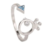 925 Sterling Silver Inlaid Zircon Ring - Trendsi - Flyclothing LLC