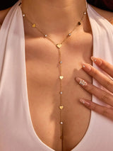 18K Gold-Plated Heart Zircon Necklace - Trendsi - Flyclothing LLC