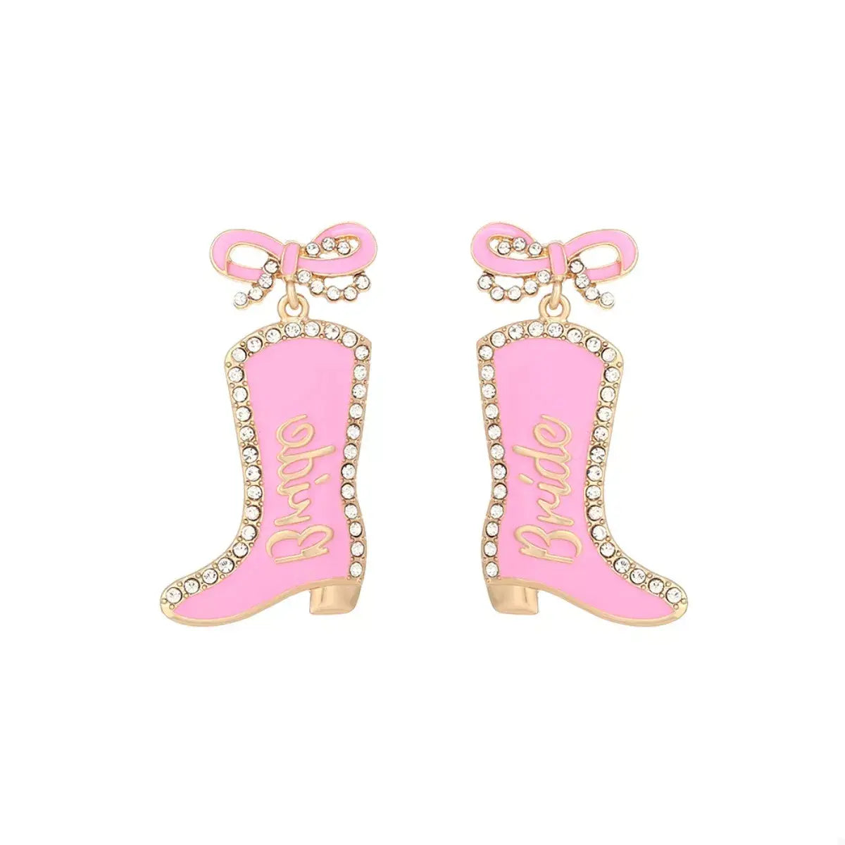 Cowgirl Boot Dangle Earrings with Bow - Trendsi - Flyclothing LLC