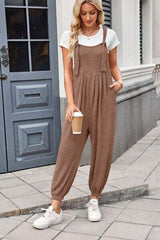 Lovelet Knotted Strap Overalls with Pockets - Trendsi - Flyclothing LLC