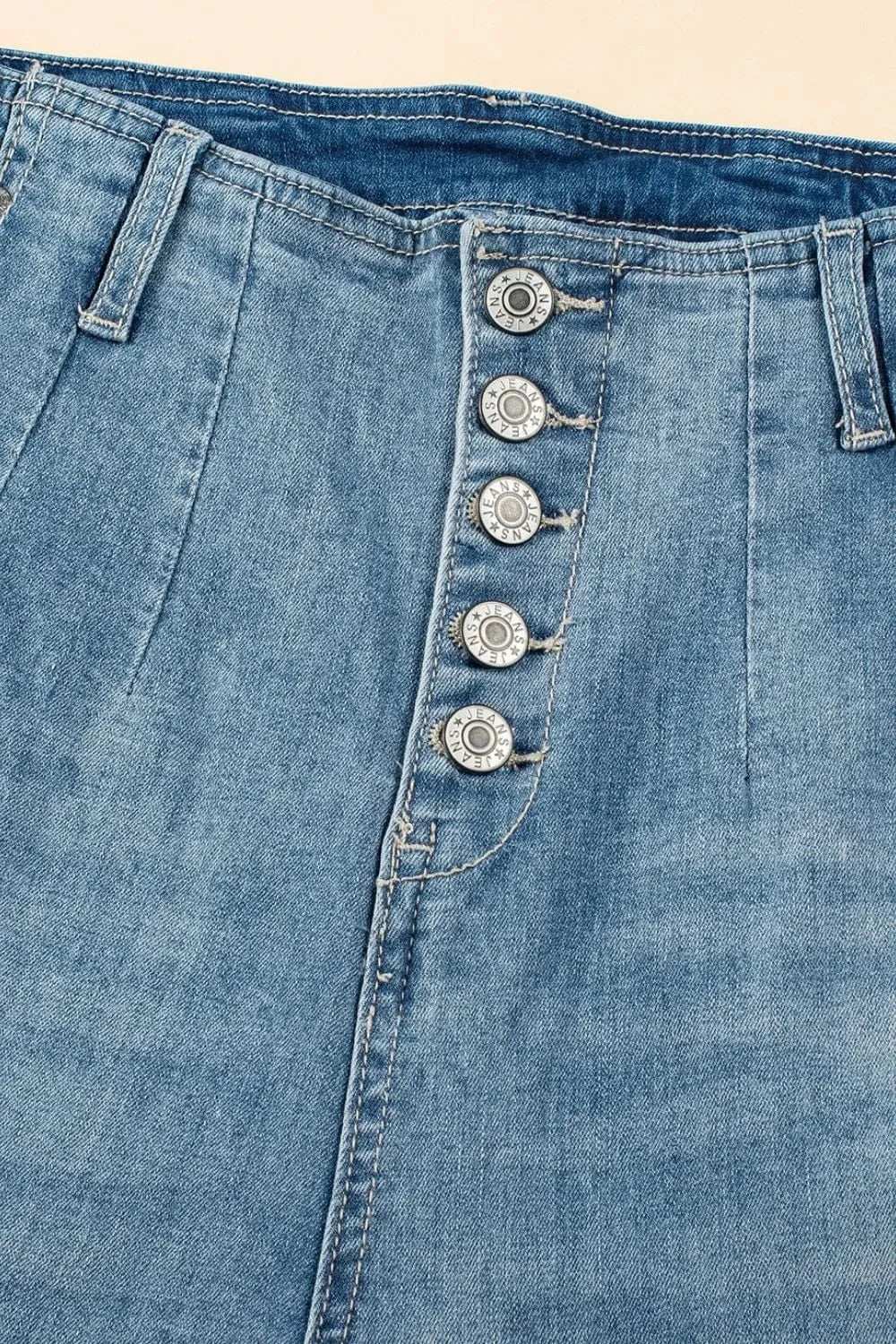 Button Fly High Waist Jeans - Trendsi - Flyclothing LLC