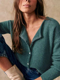 Button Down Long Sleeve Sweater - Trendsi - Flyclothing LLC