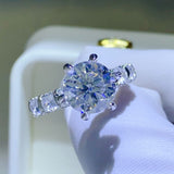 3 Carat Moissanite 925 Sterling Silver Ring - Trendsi