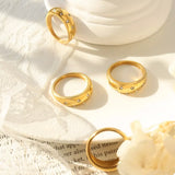 18K Gold-Plated Zircon Ring - Trendsi - Flyclothing LLC