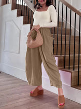 Full Size Drawstring Pants with Pockets Plus Size - Trendsi - Flyclothing LLC