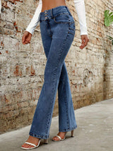 Bootcut Jeans with Pockets - Trendsi - Flyclothing LLC