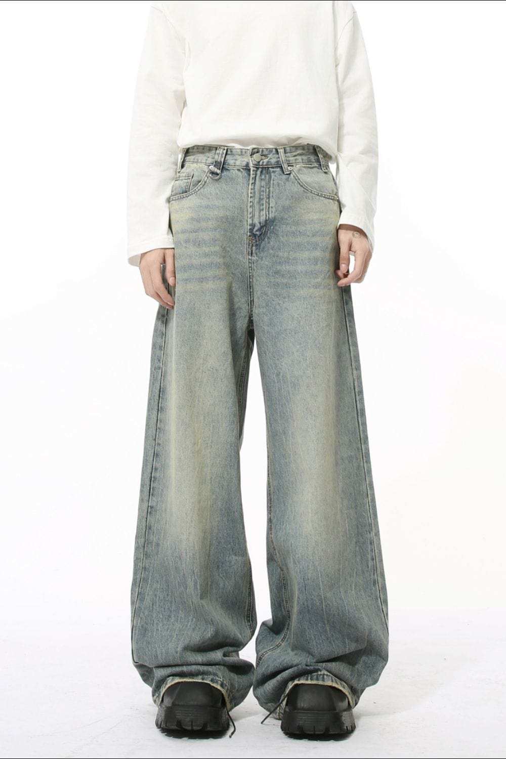 Wide Leg Jeans with Pockets - Trendsi - Flyclothing LLC