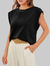 Florira Round Neck Cap Sleeve T-Shirt - Trendsi - Flyclothing LLC