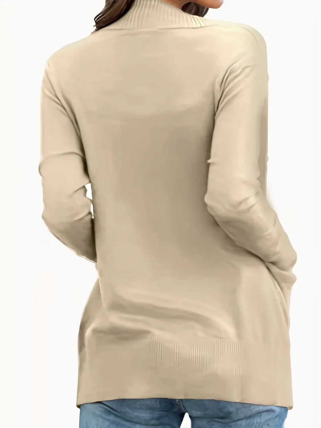 Open Front Long Sleeve Sweater Cardigan - Trendsi - Flyclothing LLC