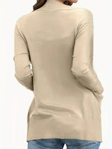 Open Front Long Sleeve Sweater Cardigan - Trendsi - Flyclothing LLC