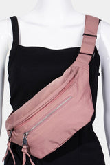 Fame Multi Pocket Nylon Crossbody Bag - Trendsi