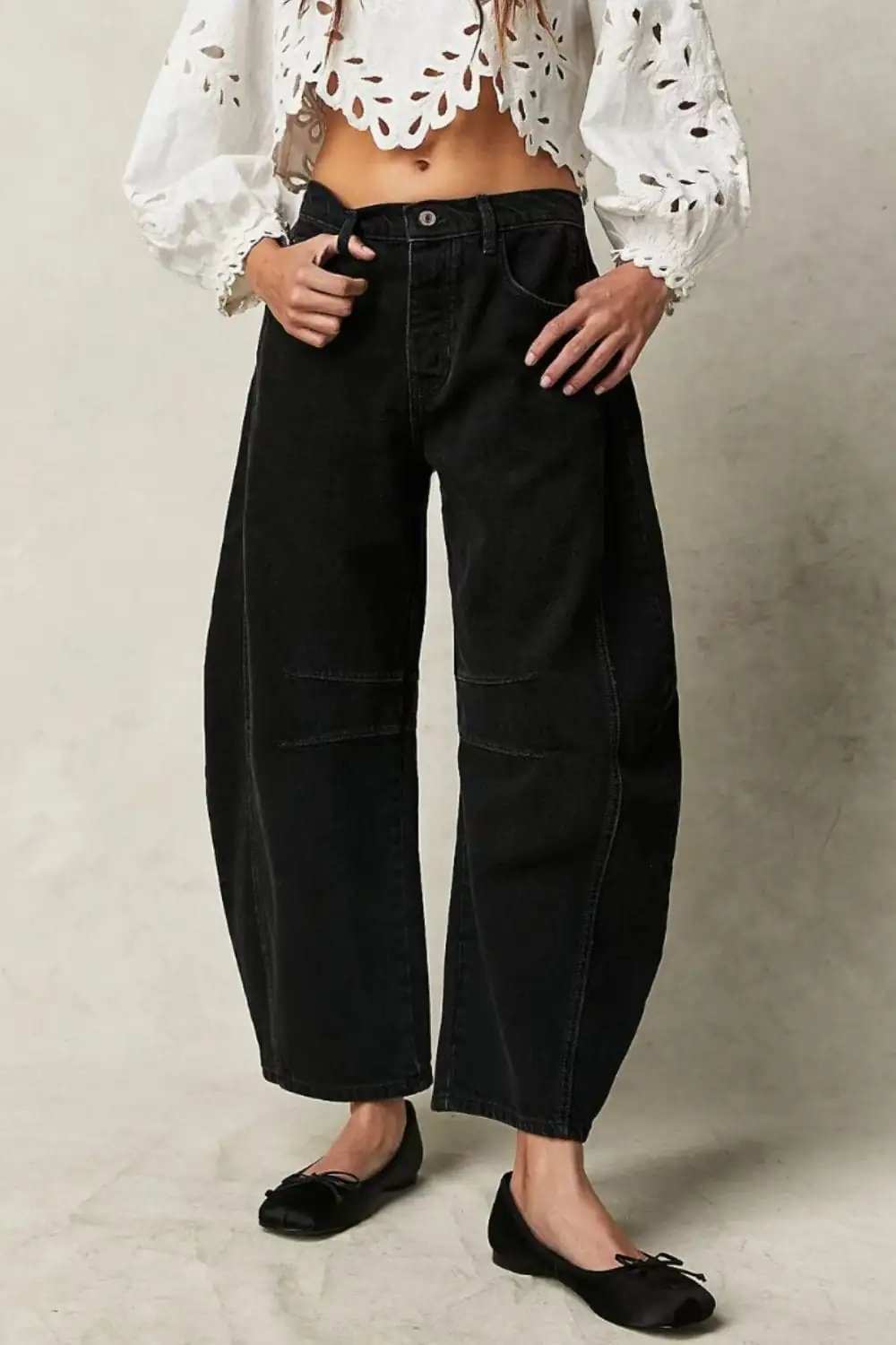 Wide Leg Jeans with Pockets - Trendsi - Flyclothing LLC