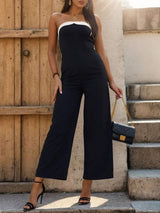 Tube Sleeveless Wide Leg Jumpsuit - Trendsi - Flyclothing LLC