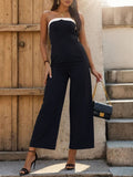 Tube Sleeveless Wide Leg Jumpsuit - Flyclothing LLC