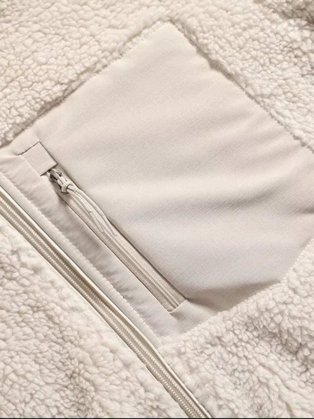 Zip Up Long Sleeve Plush Jacket - Trendsi - Flyclothing LLC