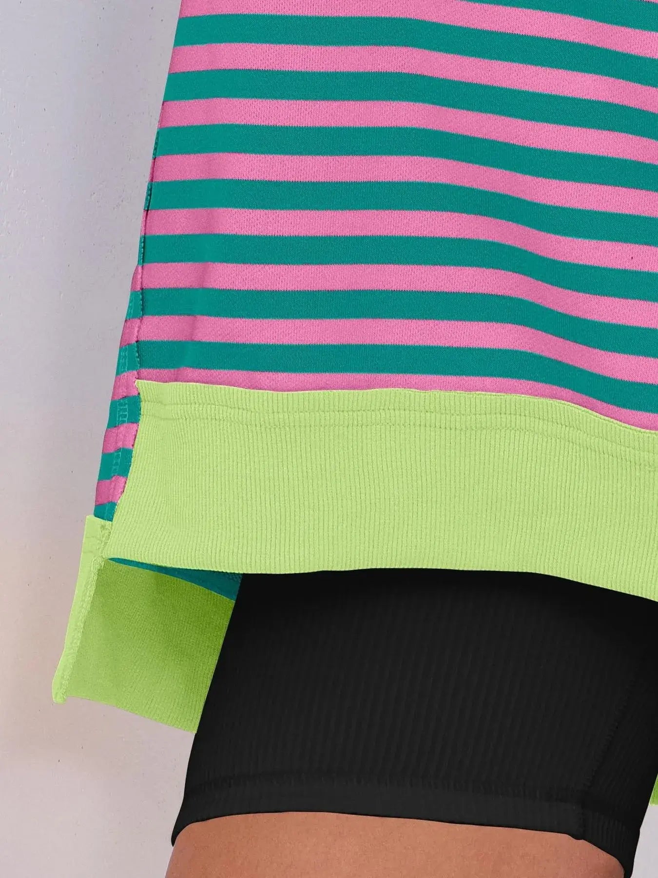 Notched Long Sleeve Oversized Sweatshirt - Trendsi - Flyclothing LLC