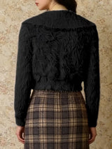 Fluffy Knit Zip-Up Outerwear - Trendsi - Flyclothing LLC