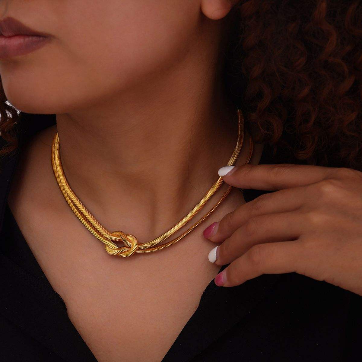 Titanium Steel Knot Necklace - Trendsi - Flyclothing LLC