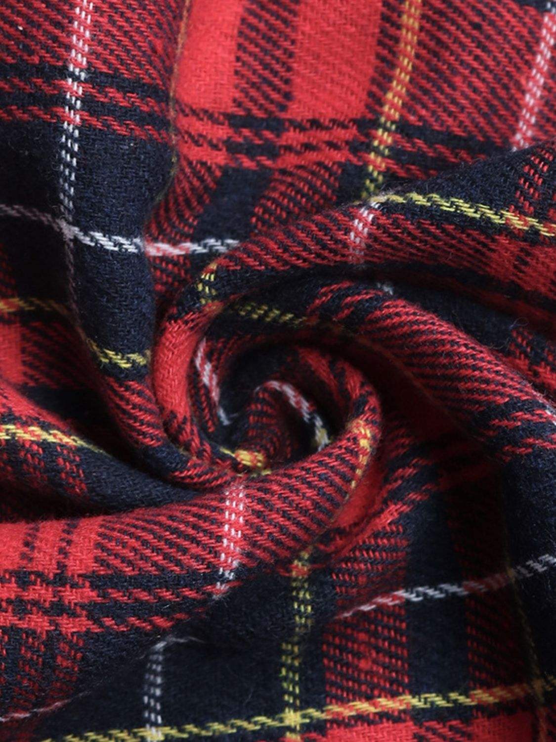 Perfee Plaid Button Up Long Sleeve Shirt - Trendsi - Flyclothing LLC