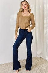 Basic Bae Full Size Ribbed Long Sleeve T-Shirt - ShopBasicbae - Flyclothing LLC
