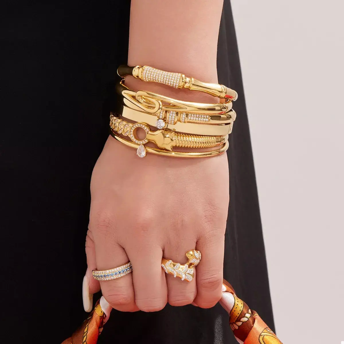 18K Gold-Plated Zircon Bracelet - Trendsi - Flyclothing LLC