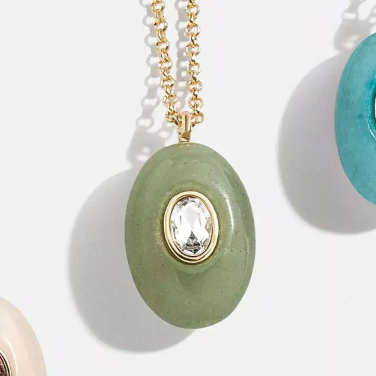 Natural Stone Pendant Necklace - Trendsi - Flyclothing LLC