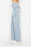 Judy Blue Full Size High Waist Straight Cargo Jeans - Trendsi - Flyclothing LLC