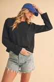 Aemi+Co Round Neck Long Sleeve T-Shirt - Trendsi