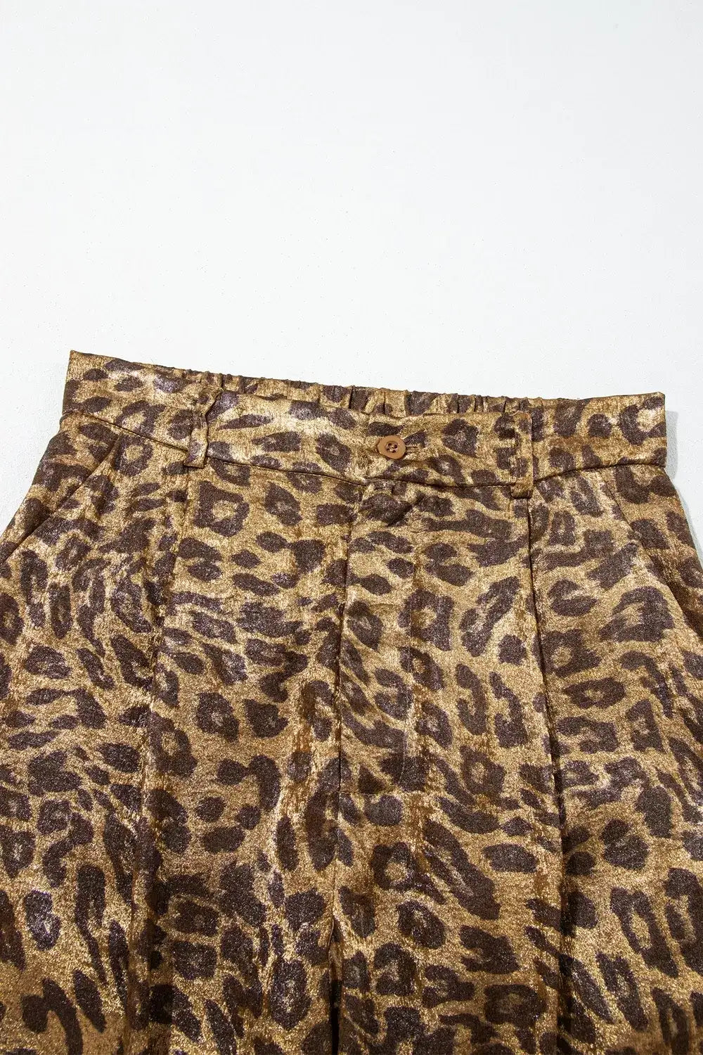 Multicolour Leopard Print Western Style Wide Leg Full Length Pants - Trendsi - Flyclothing LLC
