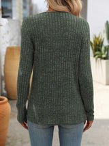 Square Neck Long Sleeve T-Shirt - Trendsi - Flyclothing LLC
